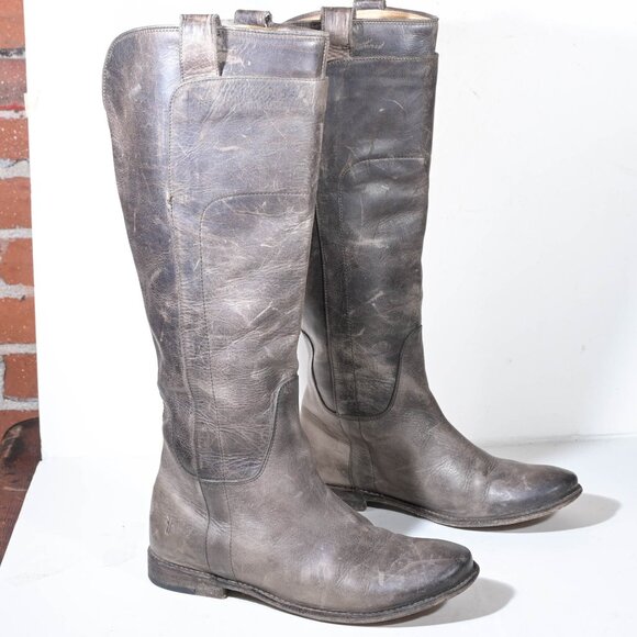 Frye 3476534 Paige Tall Riding Boots in Slate - 9 - Picture 1 of 8